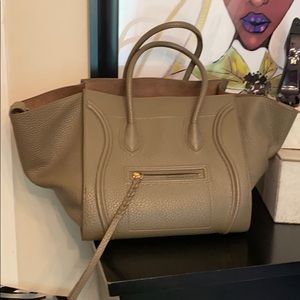 Celine Bullhide Calfskin Medium Phantom InTaupe